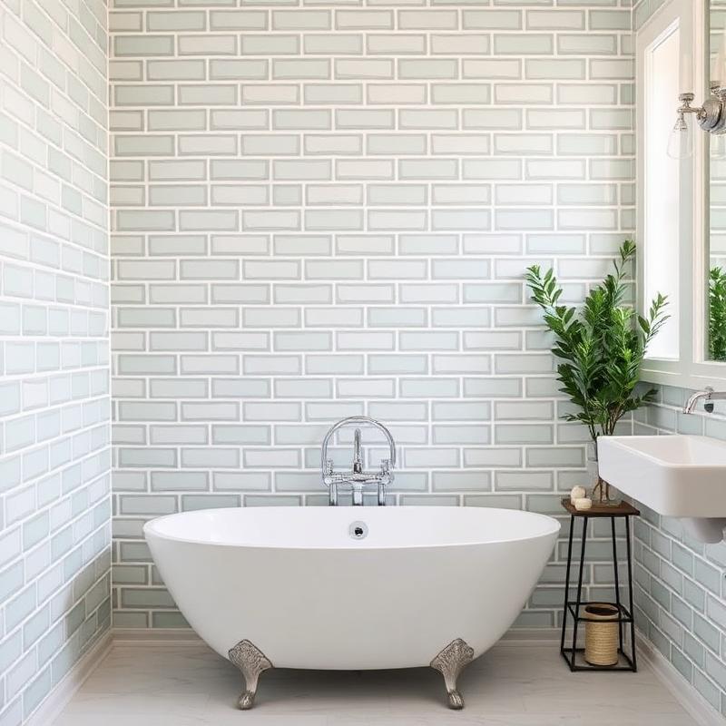 Professionally tiled bathroom interior